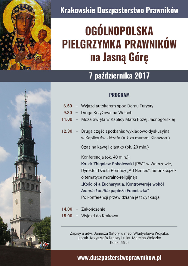 Ogólnopolska Pielgrzymka Prawników na Jasną Górę